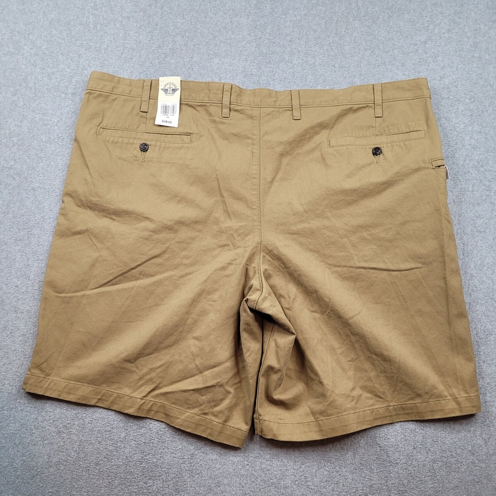 Dockers Perfect Short Mens 48x9 Khaki Big & Tall Security Pocket Cotton Chino - Picture 7 of 8